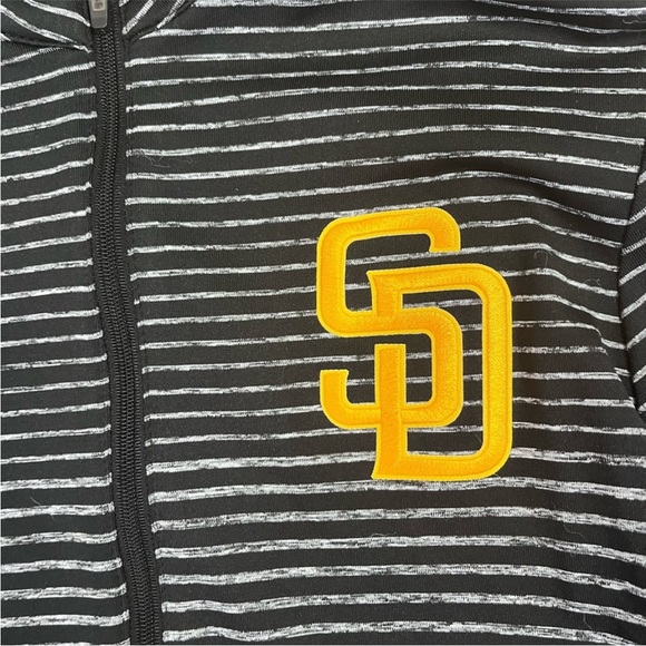 San Diego Padres Antigua Heather Black Half Zip Pullover Size Small - Picture 5 of 6